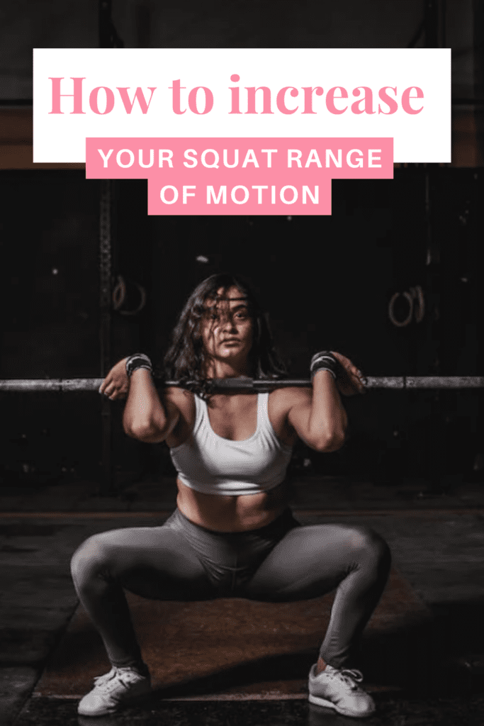 Image showing how to increase your squat range of motion.